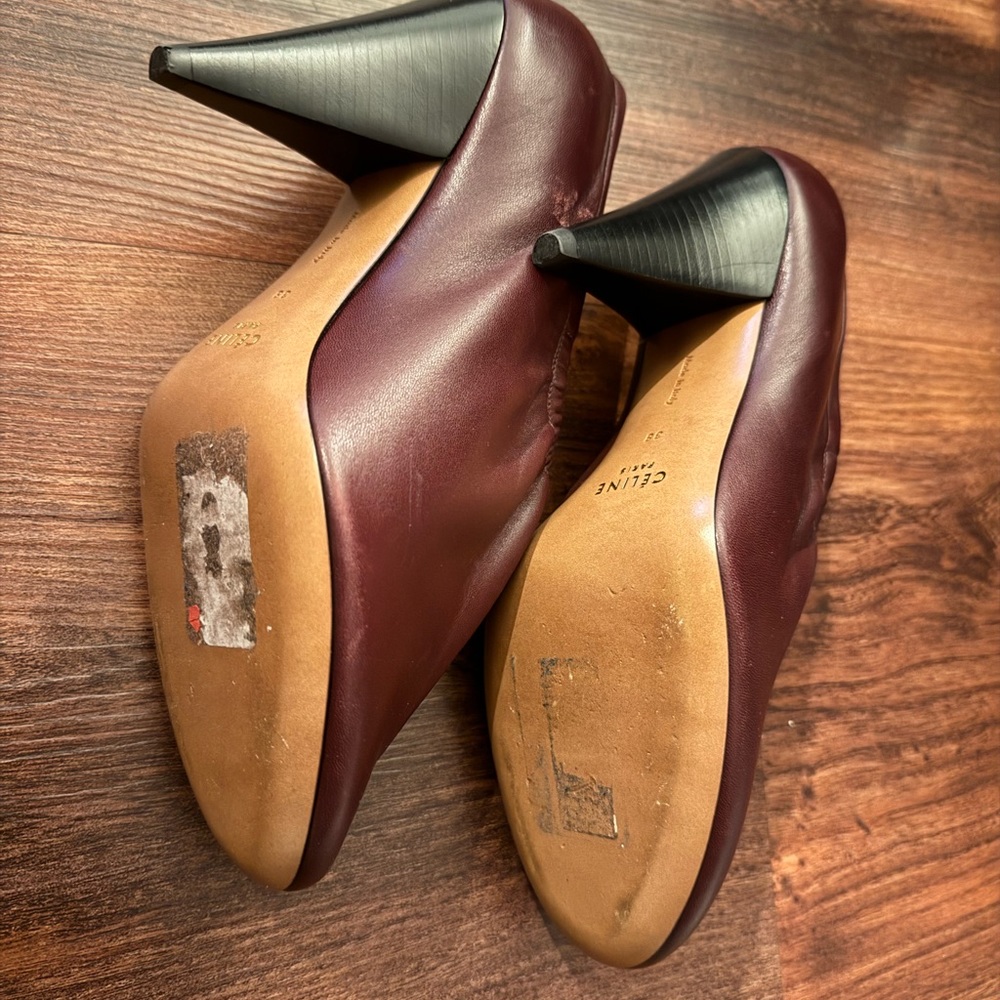 Celine authenticated SOFT BALLERINA LEATHER HEELS - Picture 5 of 6